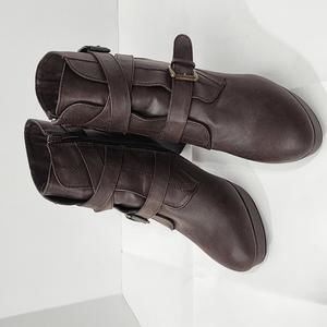 Herstyle Spazzo Heel Dark‎ Brown Boots Women Size 10